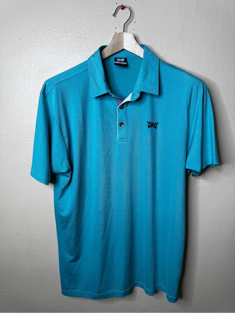 PXG Parsons Xtreme Golf Men’s XL Turquoise Blue Performance Polo Shirt